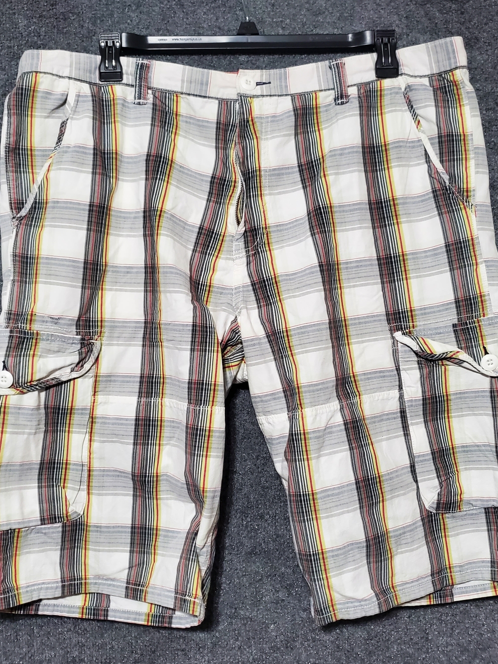 Levi's SilverTab Cargo Shorts Mens 42 Plaid Baggy Y2K Skater Outdoor VTG Surf